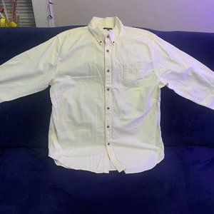 Croft&Barrow - Bone Color Long-Sleeved Button down 100% Cotton Shirt XL